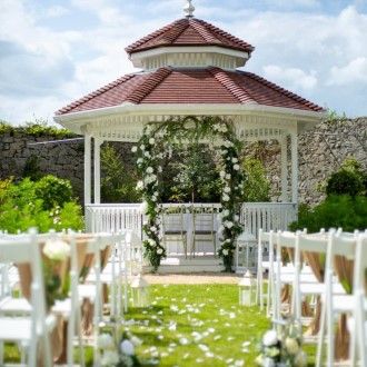 Garden pavillion weddings outdoor ceremony at county arms birr  custom cms-county-arms-hotel