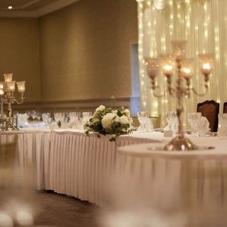 Wedding ballroom top table center pieces county arms birr co offaly large custom cms-county-arms-hotel