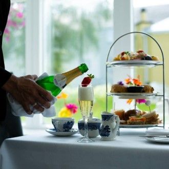 Bubbly afternoon tea served in the potting shed county arms birr custom cms-county-arms-hotel
